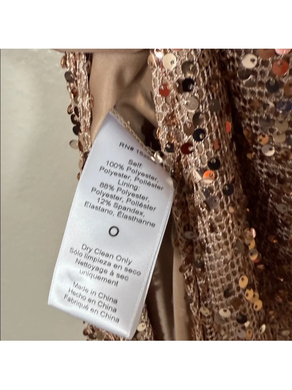 Delfi Collective Avelie Ruched Sequin Dress in Nude - Picture 15 of 15